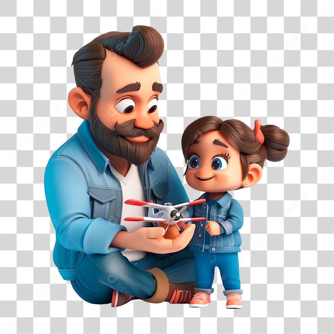 Pai e Filha PNG Transparente