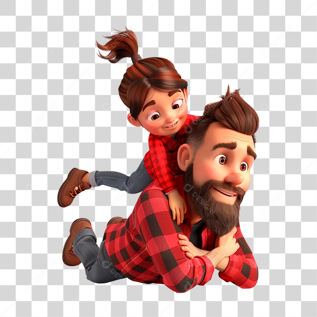 Pai e Filha PNG Transparente