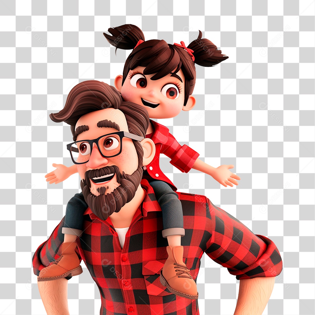 Pai e Filha PNG Transparente