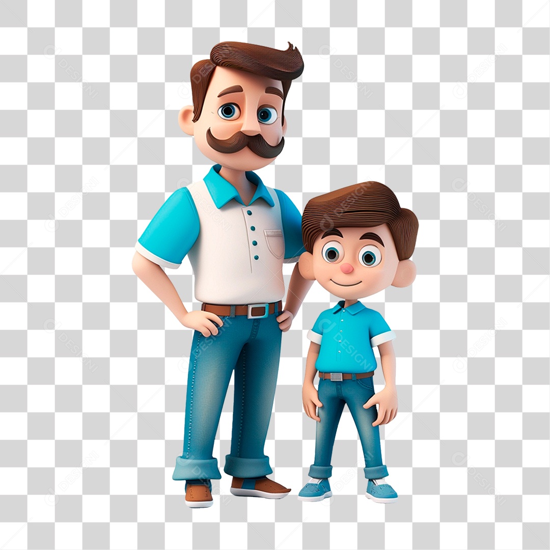 Pai e Filho PNG Transparente