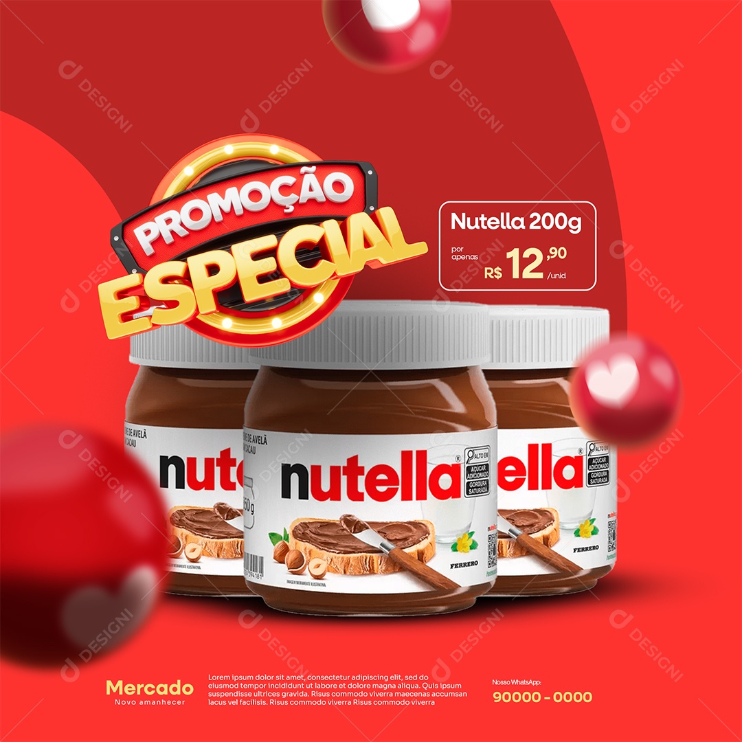 Promoção Especial Produto Supermercado Social Media PSD Editável