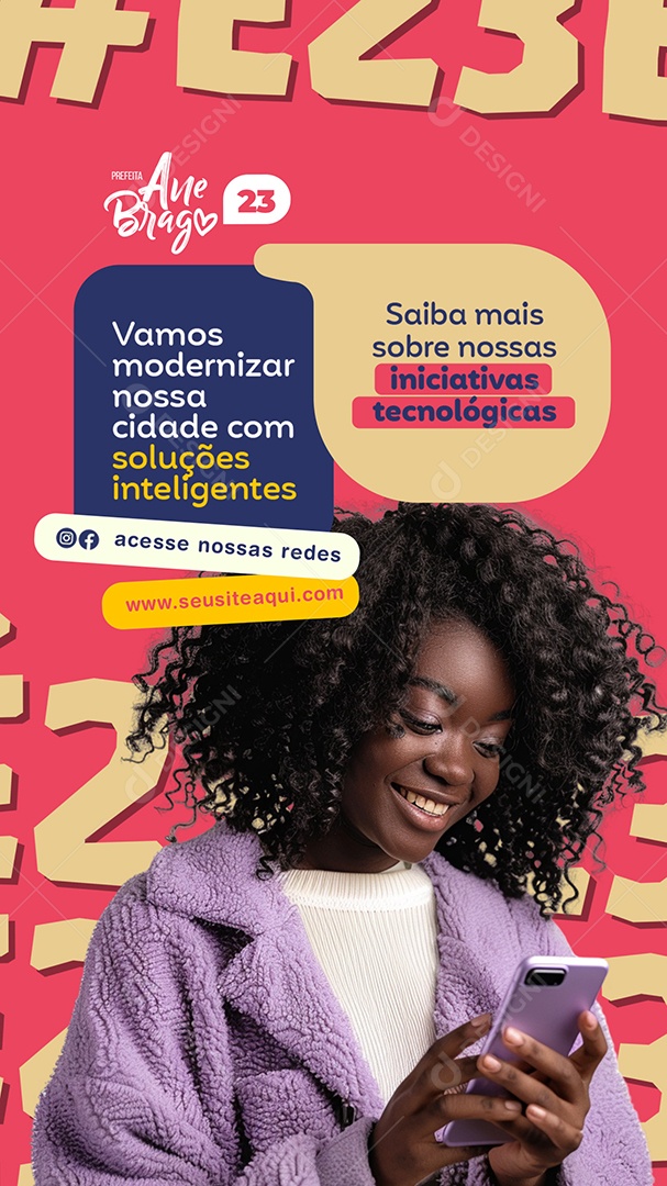 Story Vamos Modernizar nossa Cidade com Soluções Inteligentes Social Media PSD Editável