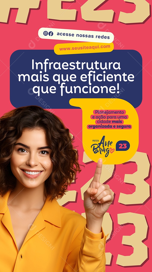 Story Infraestrutura mias que Eficiente que Funcione Social Media PSD Editável