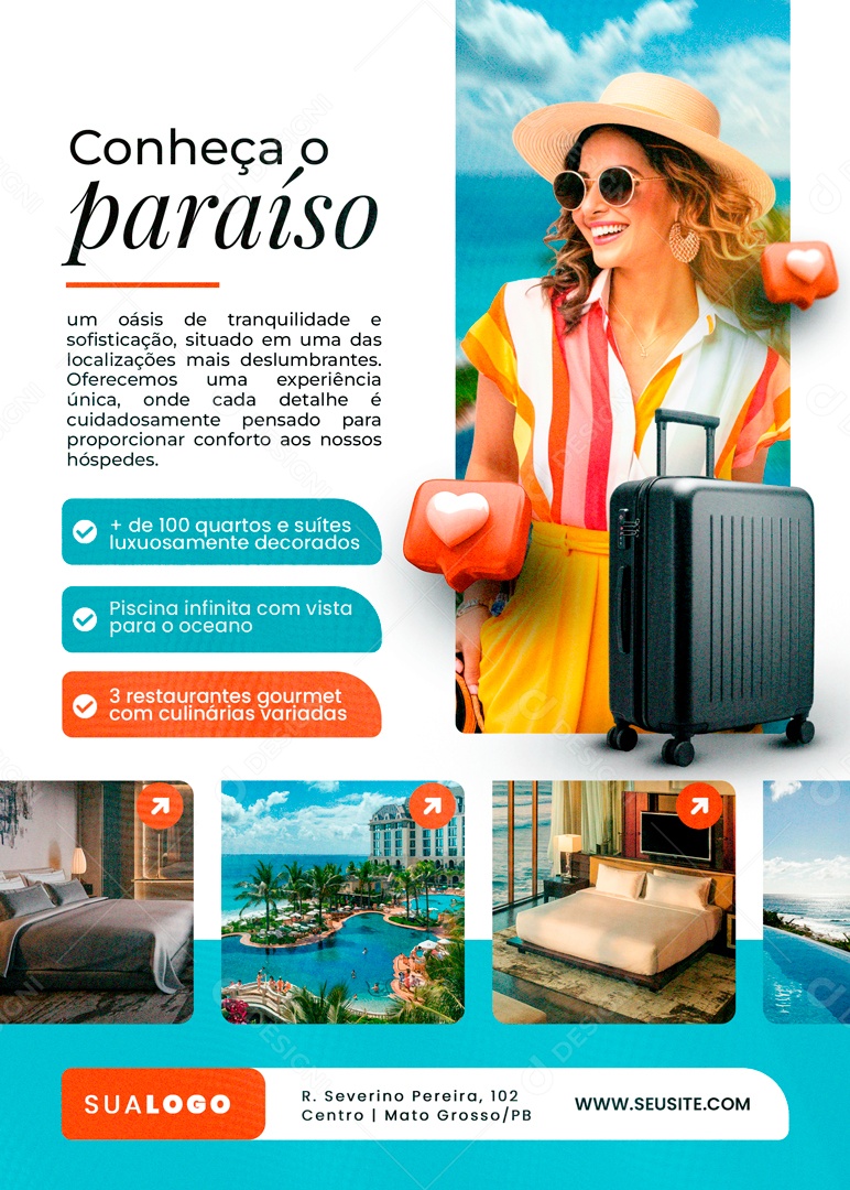 Pousada Conheça o Paraíso Social Media PSD Editável