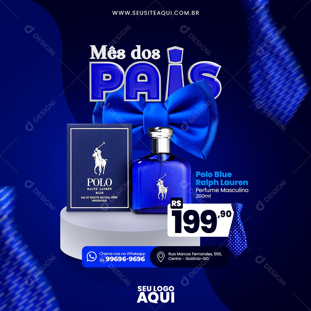 Feliz Dia Dos Pais Perfume Polo Social Media PSD Editável