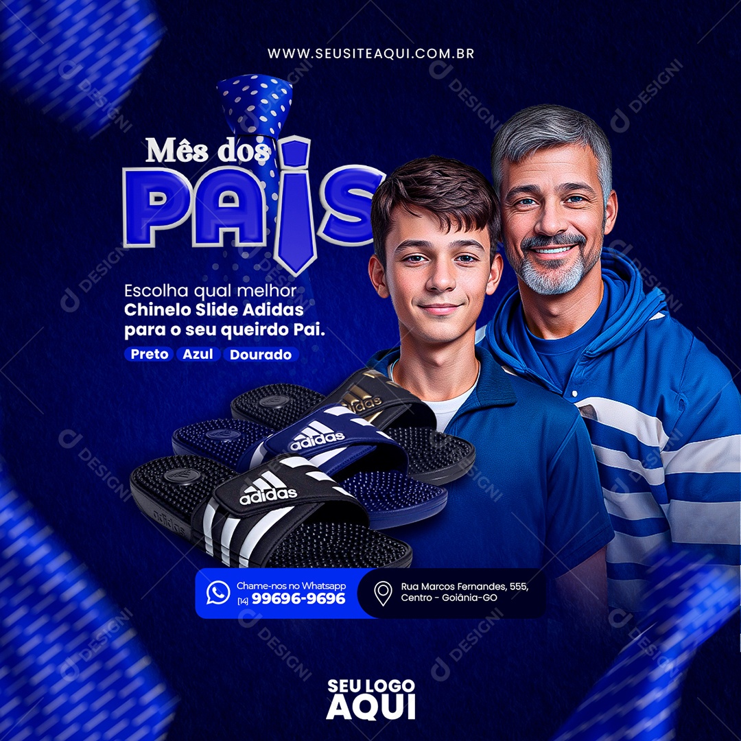 Feliz Dia Dos Pais Sandália Social Media PSD Editável