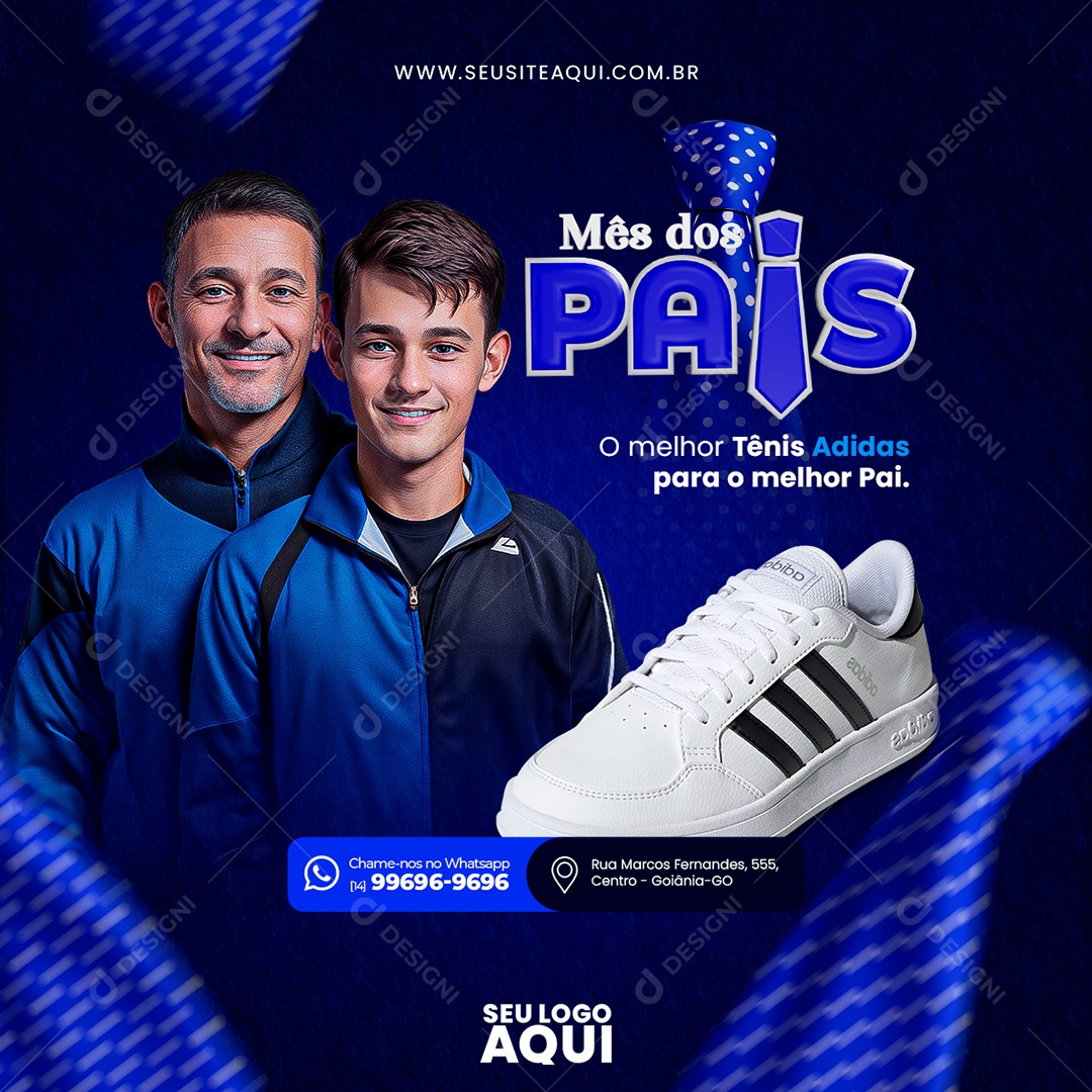 Feliz Dia Dos Pais Tênis Social Media PSD Editável