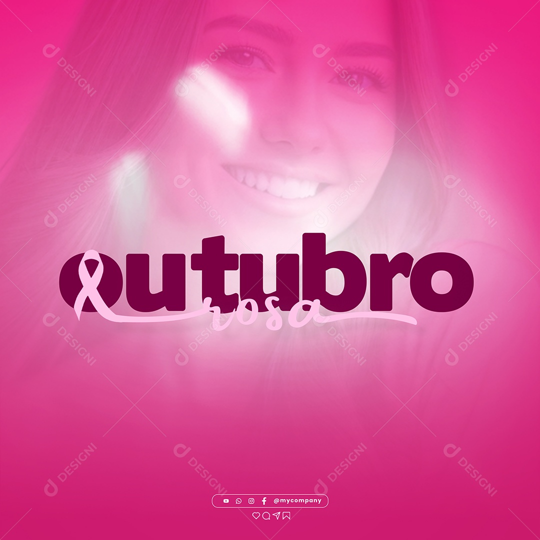 Feed Social Media Outubro Rosa PSD Editável