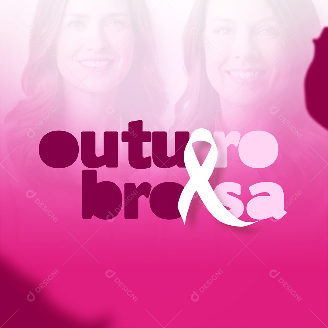 Feed Outubro Rosa Social Media PSD Editável