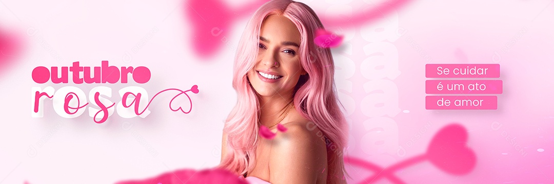 Carrossel Outubro Rosa se Cuida Social Media PSD Editável