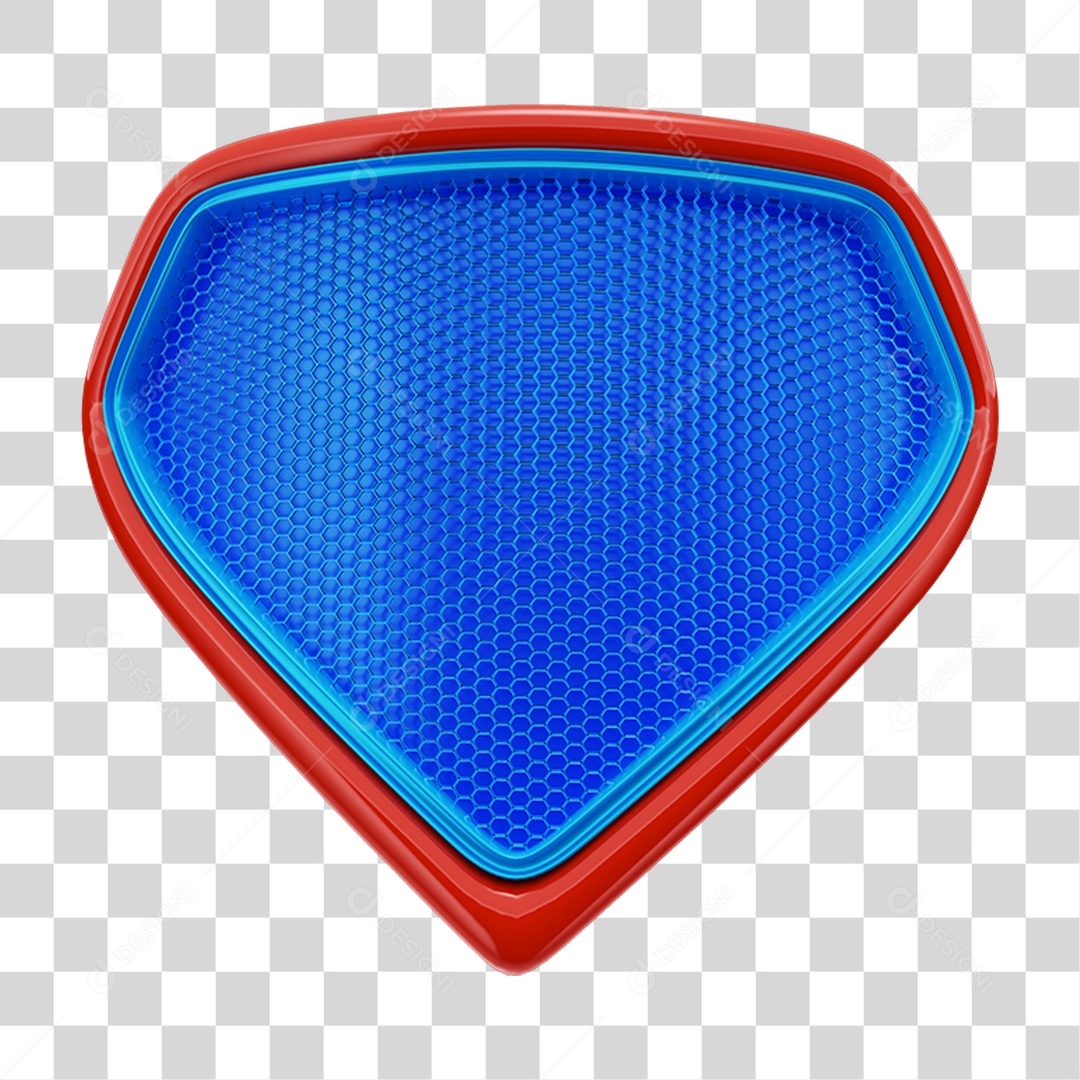 Elemento 3D Escudo Placa PNG Transparente