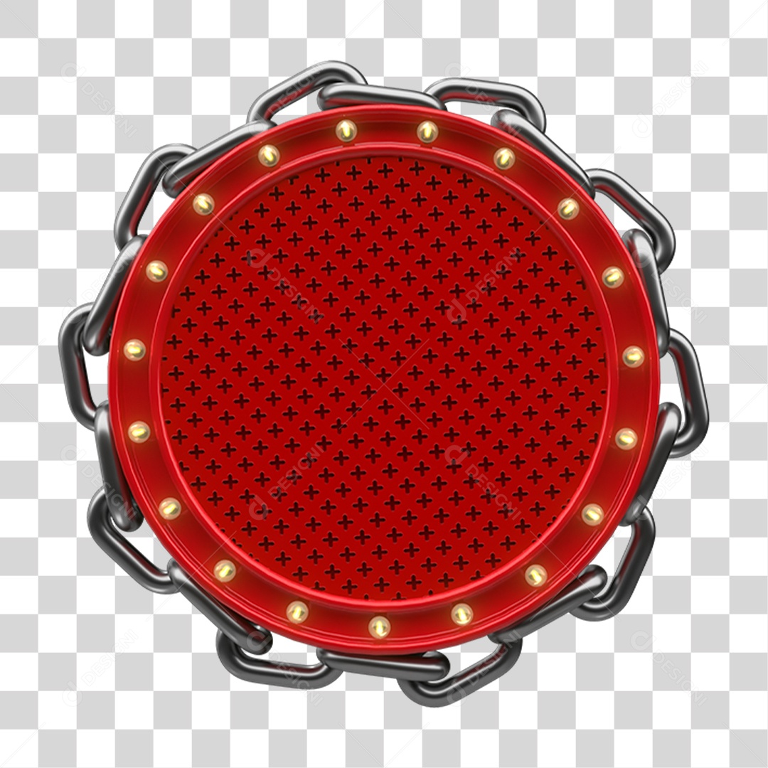 Elemento 3D Escudo Placa PNG Transparente