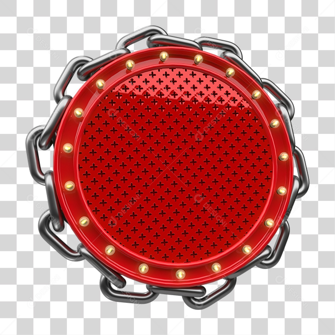 Elemento 3D Escudo Placa PNG Transparente