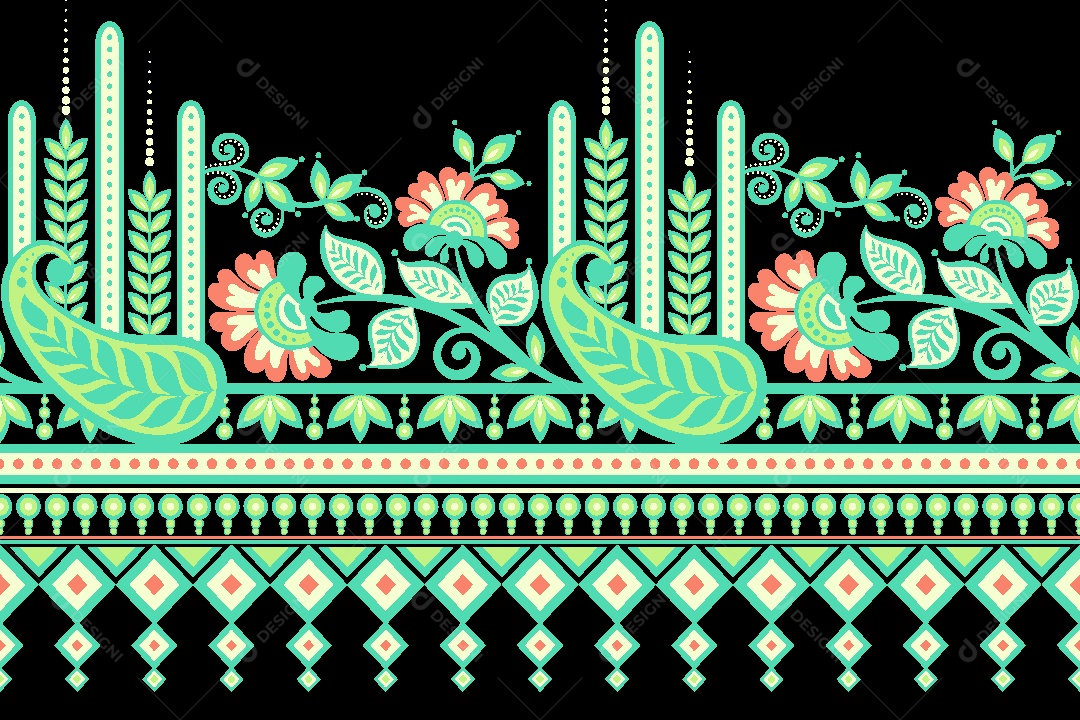 Padrão de Tapete Ilustração Vetor EPS