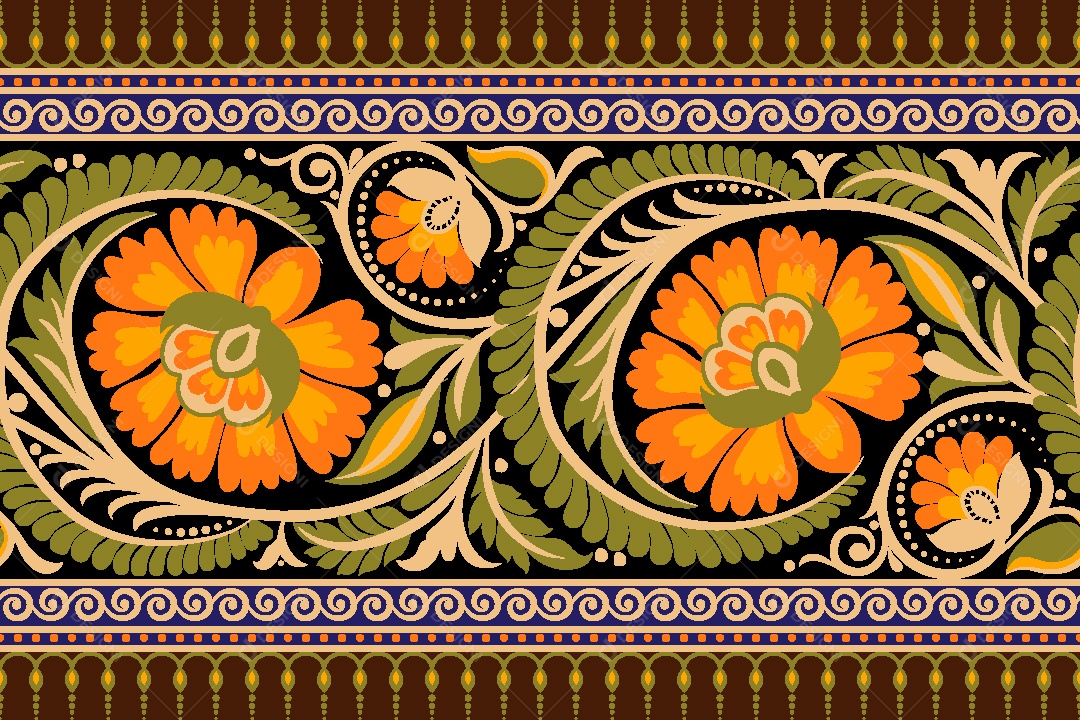 Padrão de Tapete Ilustração Vetor EPS