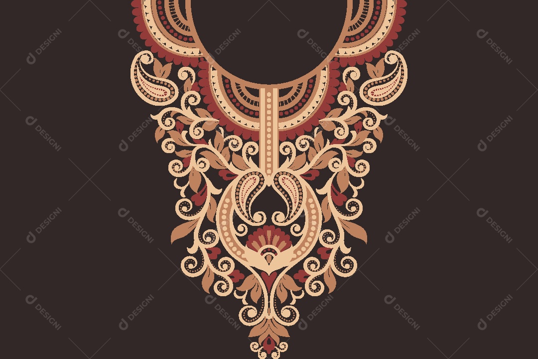 Colar Étnico Ilustração Vetor EPS