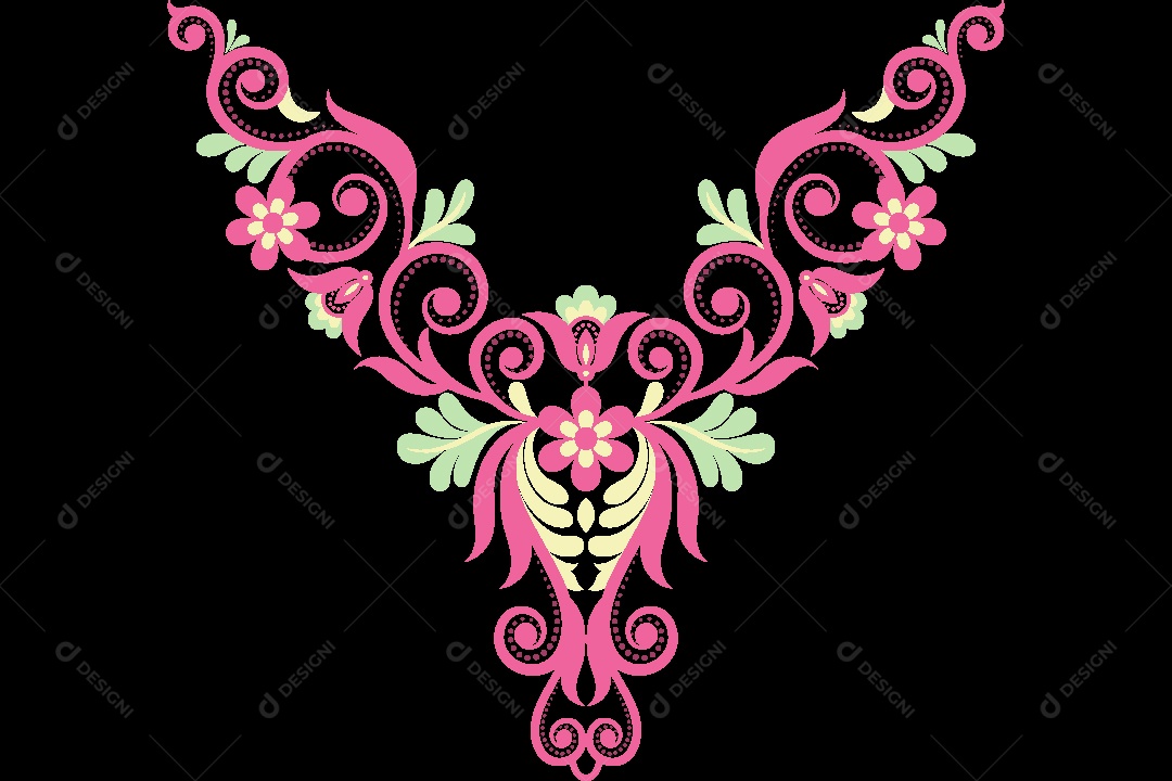 Colar Étnico Ilustração Vetor EPS