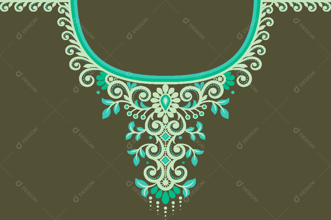 Colar Étnico Ilustração Vetor EPS