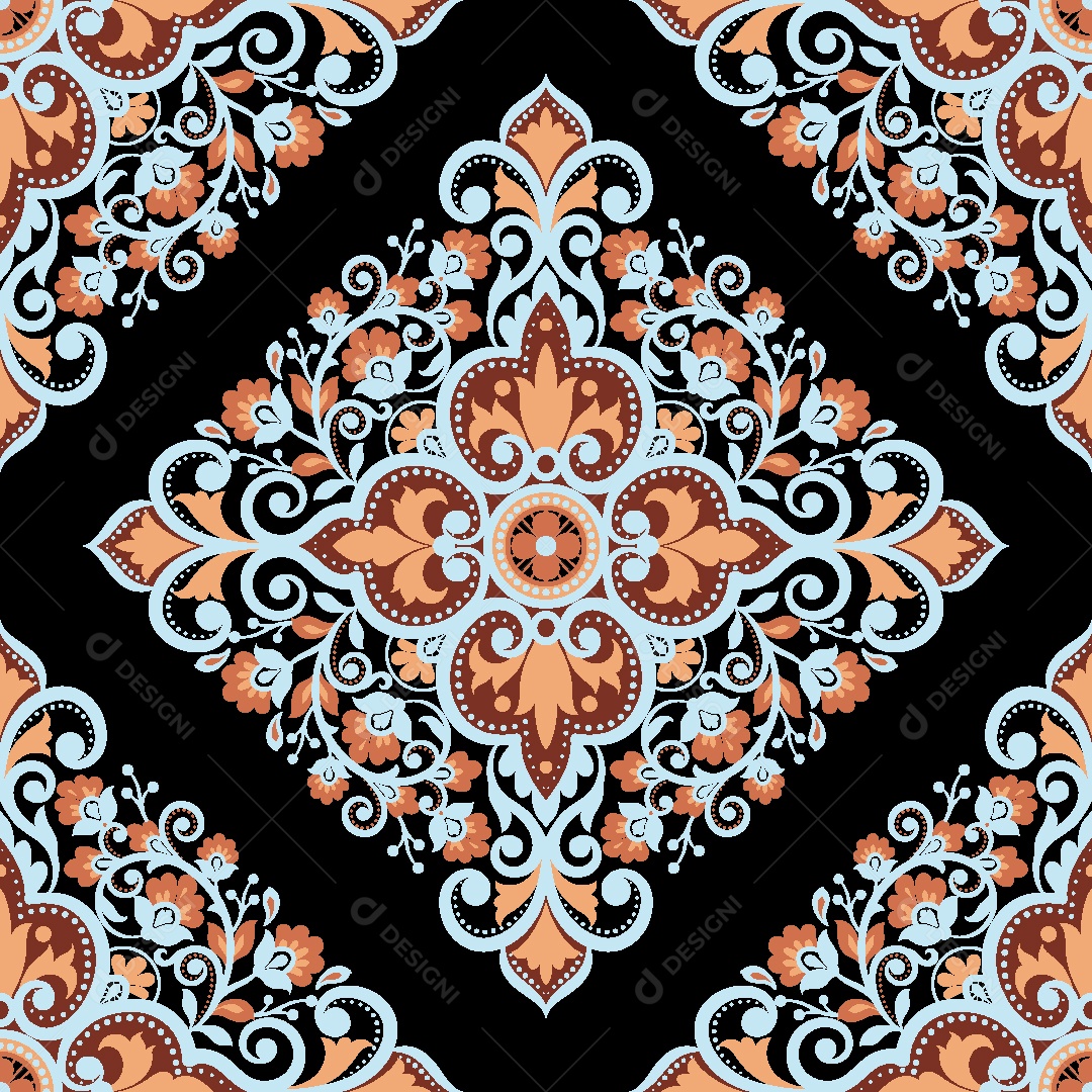 Padrão de Tapete Ilustração Vetor EPS