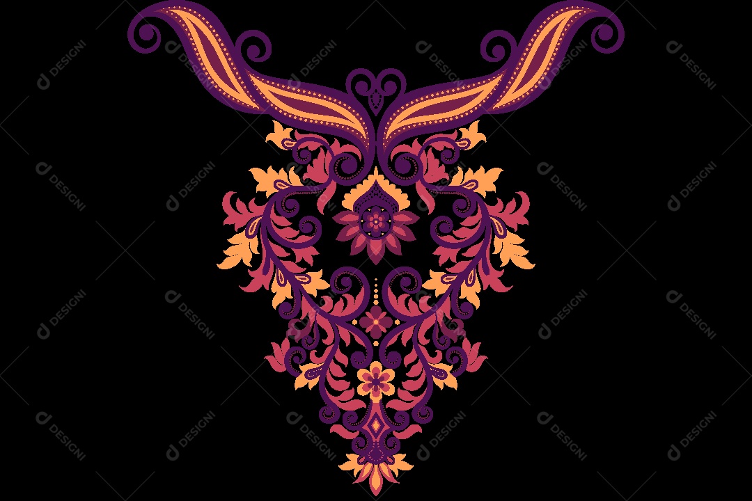 Colar Étnico Ilustração Vetor EPS