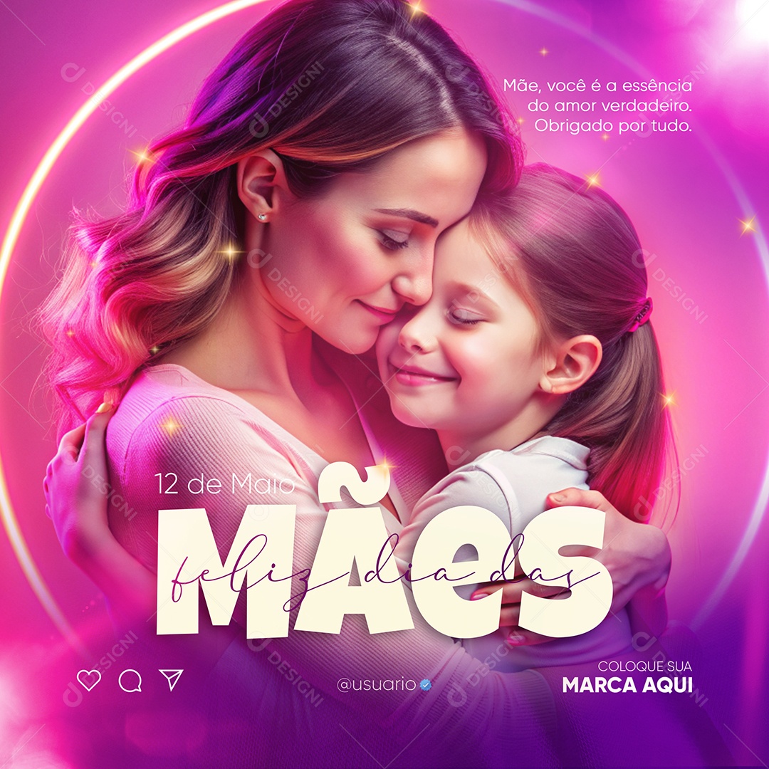 Social Media Dia das Mães PSD Editável