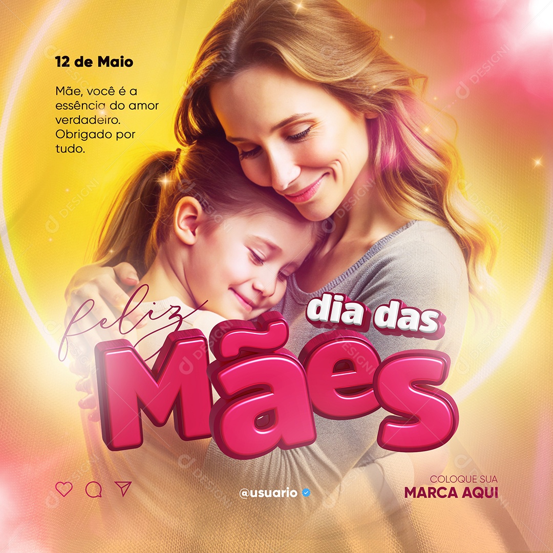 Social Media Dia das Mães PSD Editável