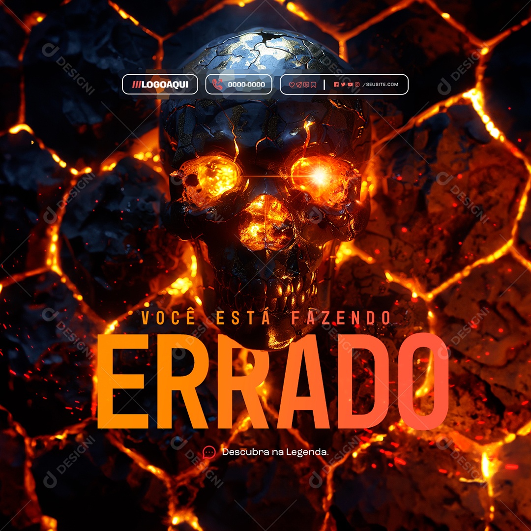 Digital Marketing You're Doing Wrong Social Media PSD Editable