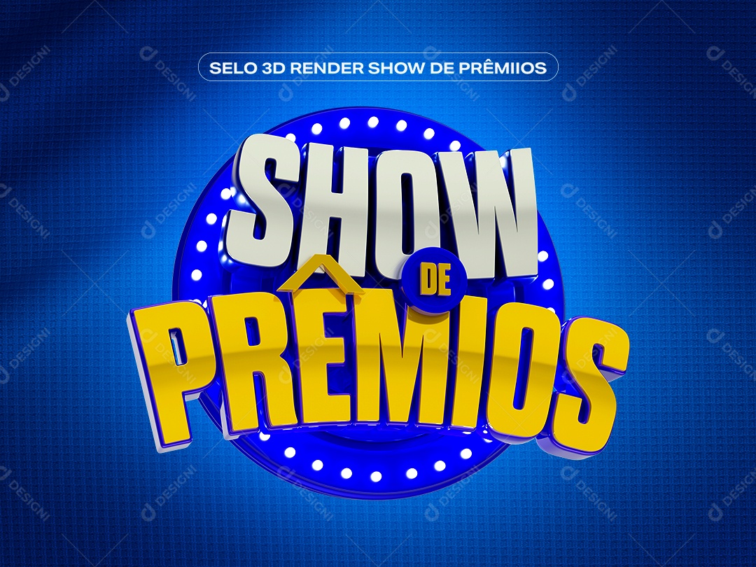 Selo 3D Show de Prêmios Para Composição PSD
