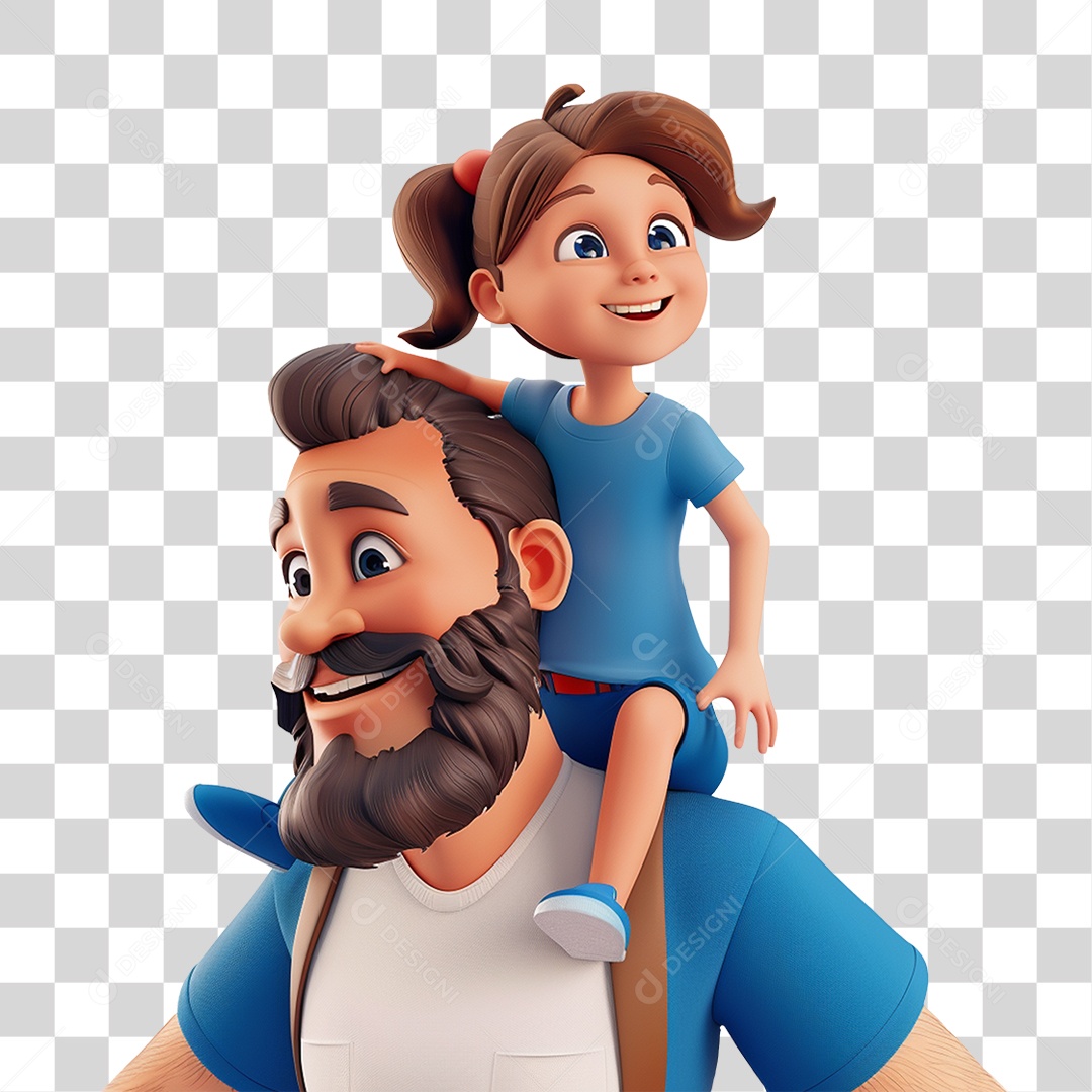 Pai e Filha PNG Transparente