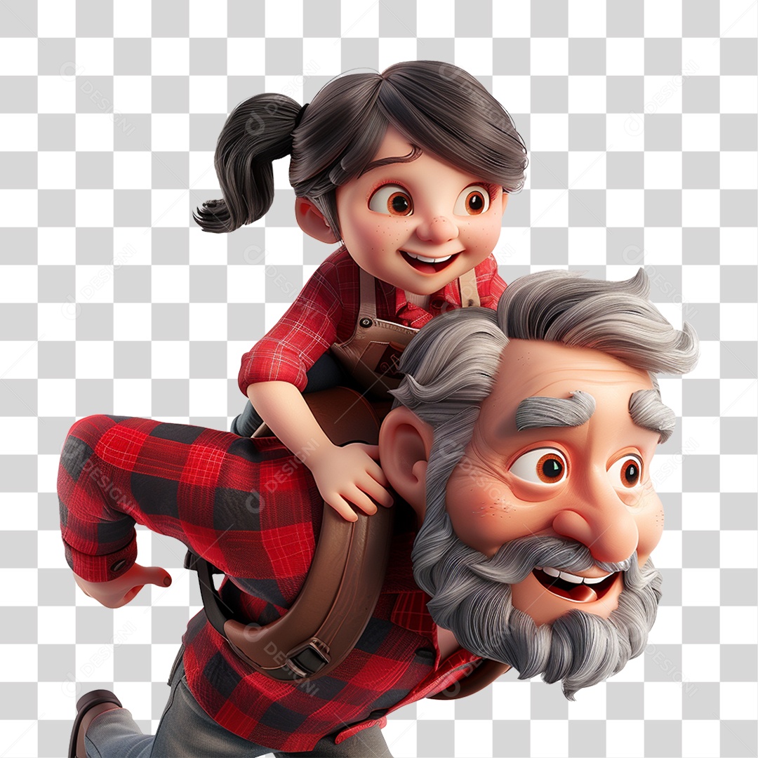 Pai e Filha PNG Transparente