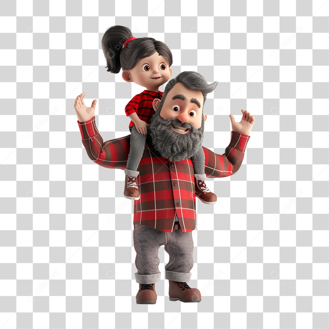 Pai e Filha PNG Transparente