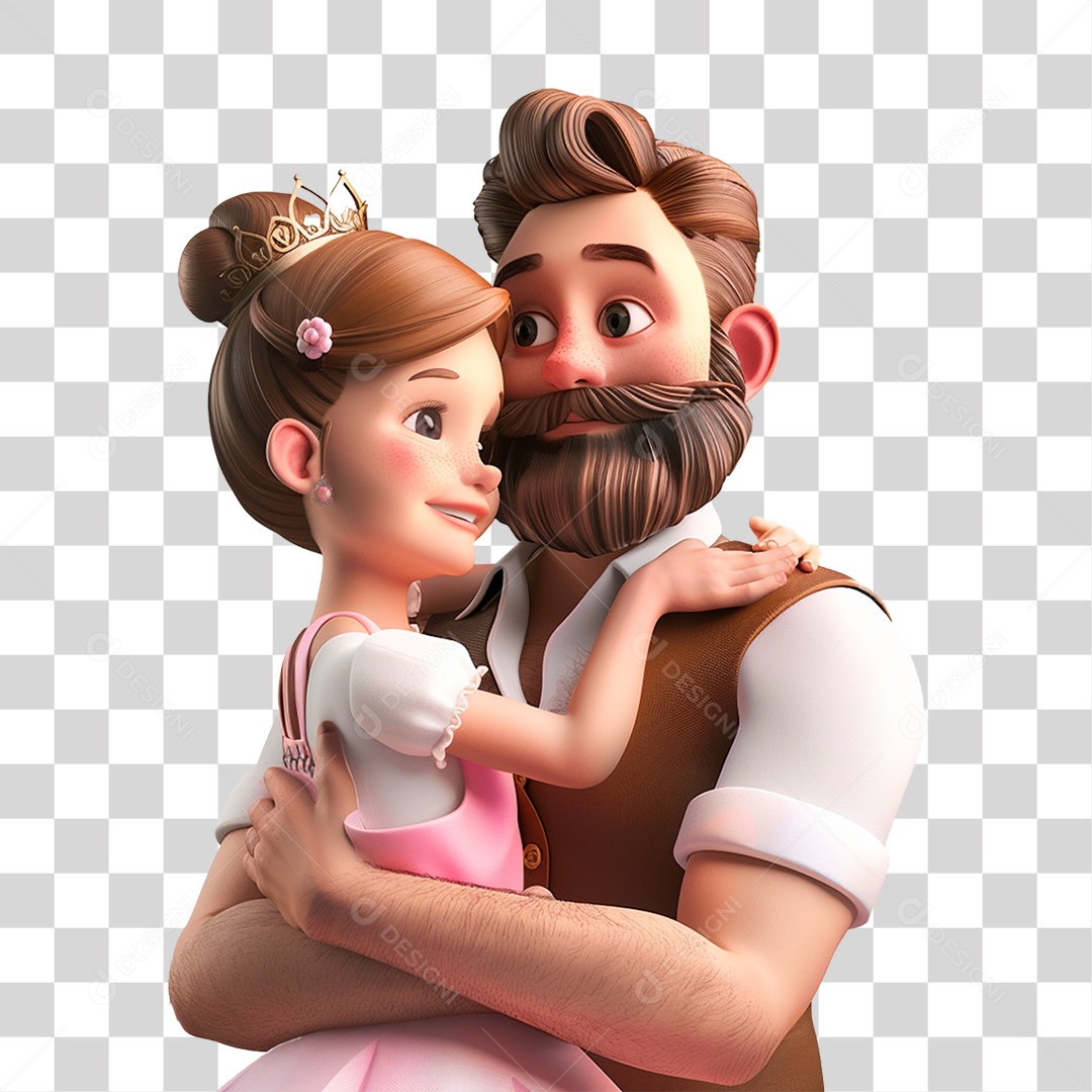 Pai e Filha PNG Transparente