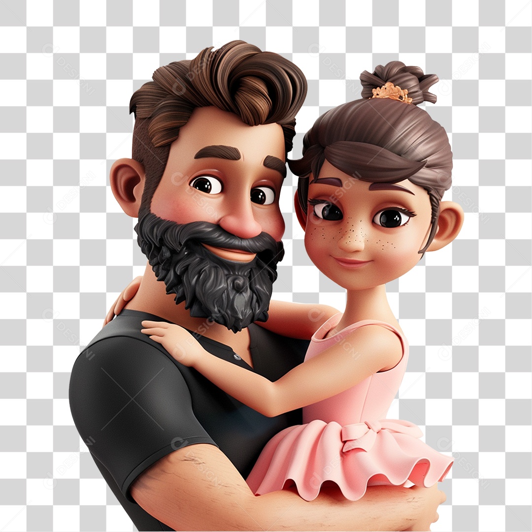 Pai e Filha PNG Transparente