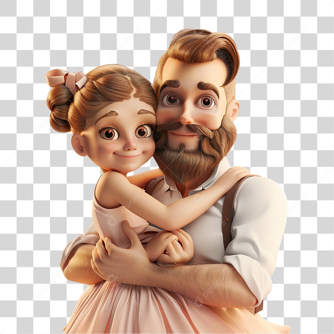 Pai e Filha PNG Transparente