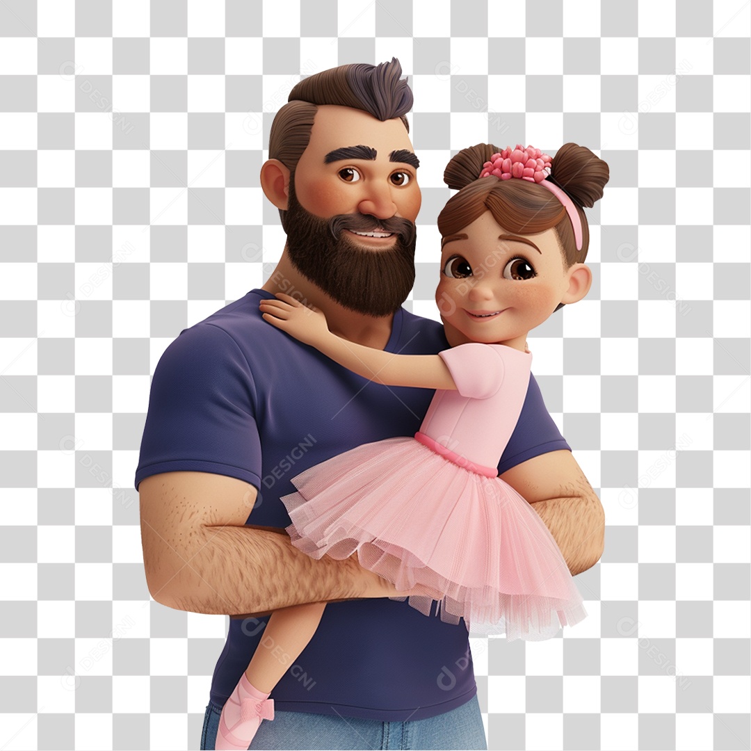 Pai e Filha PNG Transparente