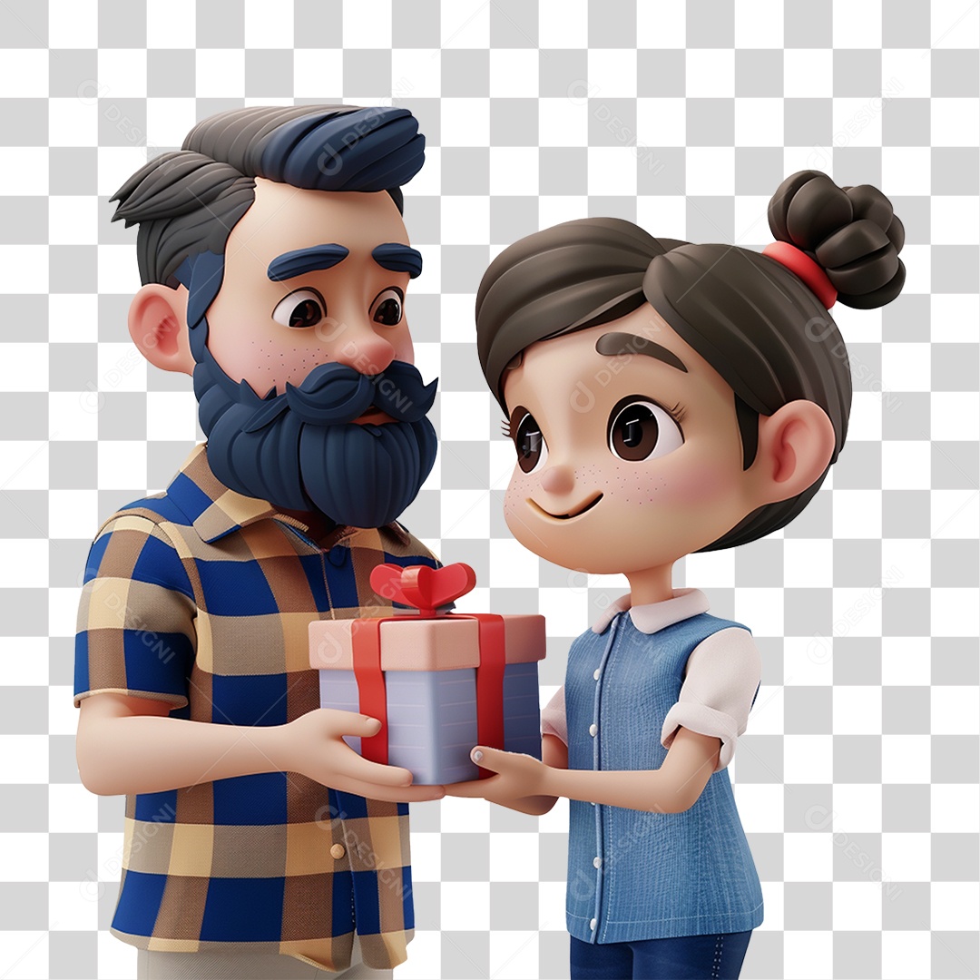Pai e Filha PNG Transparente