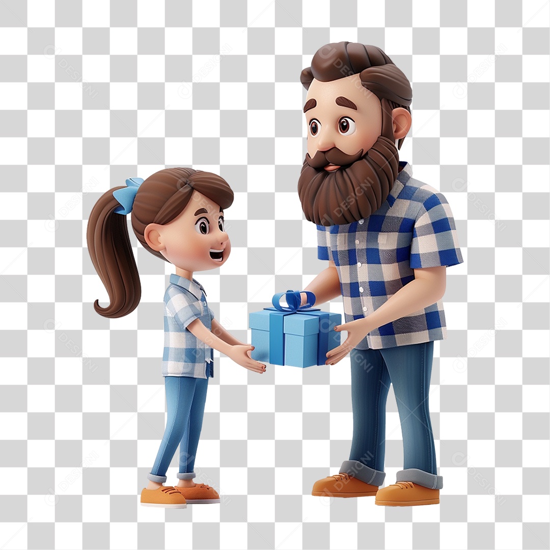 Pai e Filha PNG Transparente