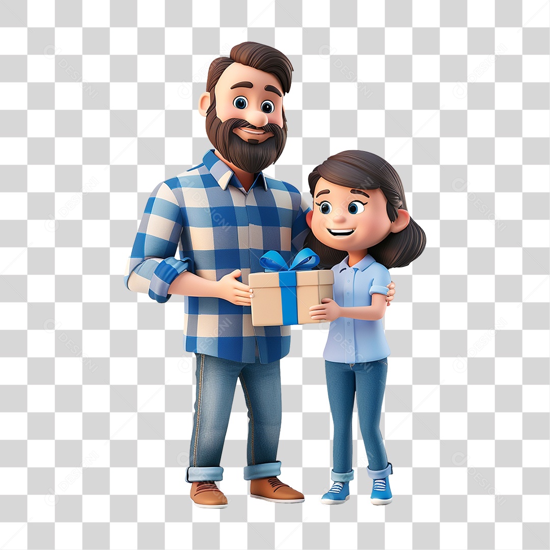 Pai e Filha PNG Transparente