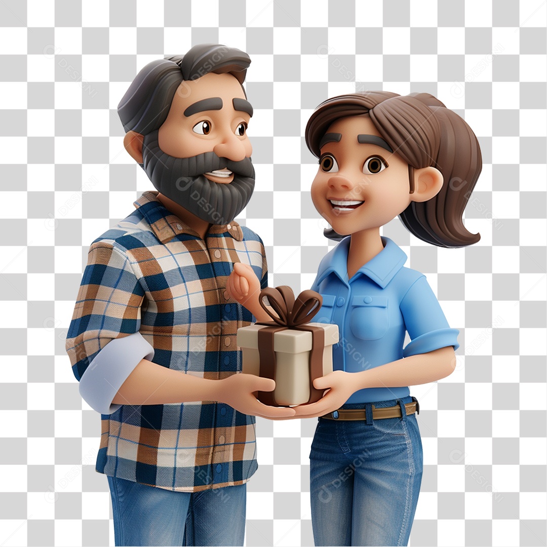 Pai e Filha PNG Transparente