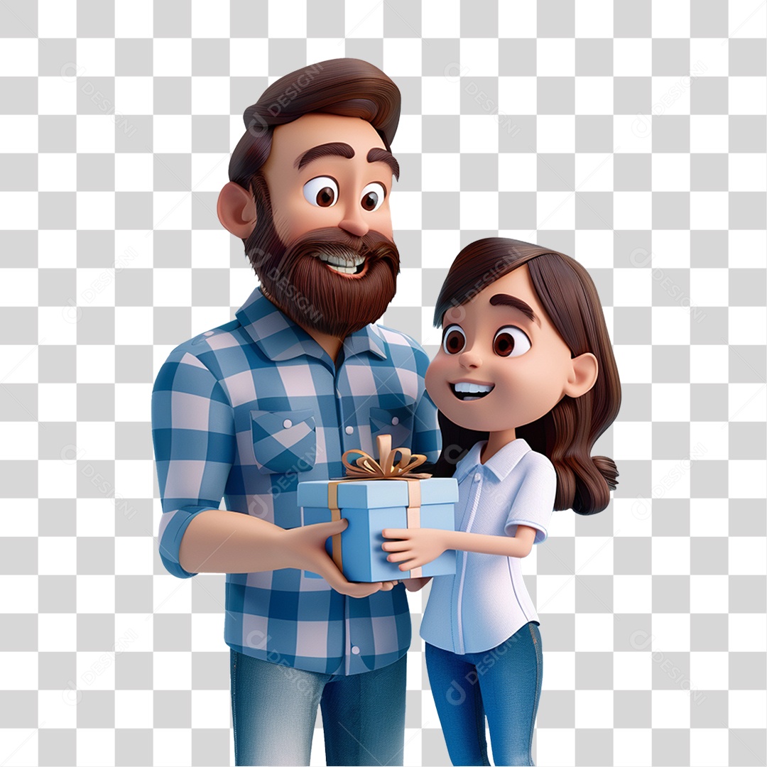 Pai e Filha PNG Transparente