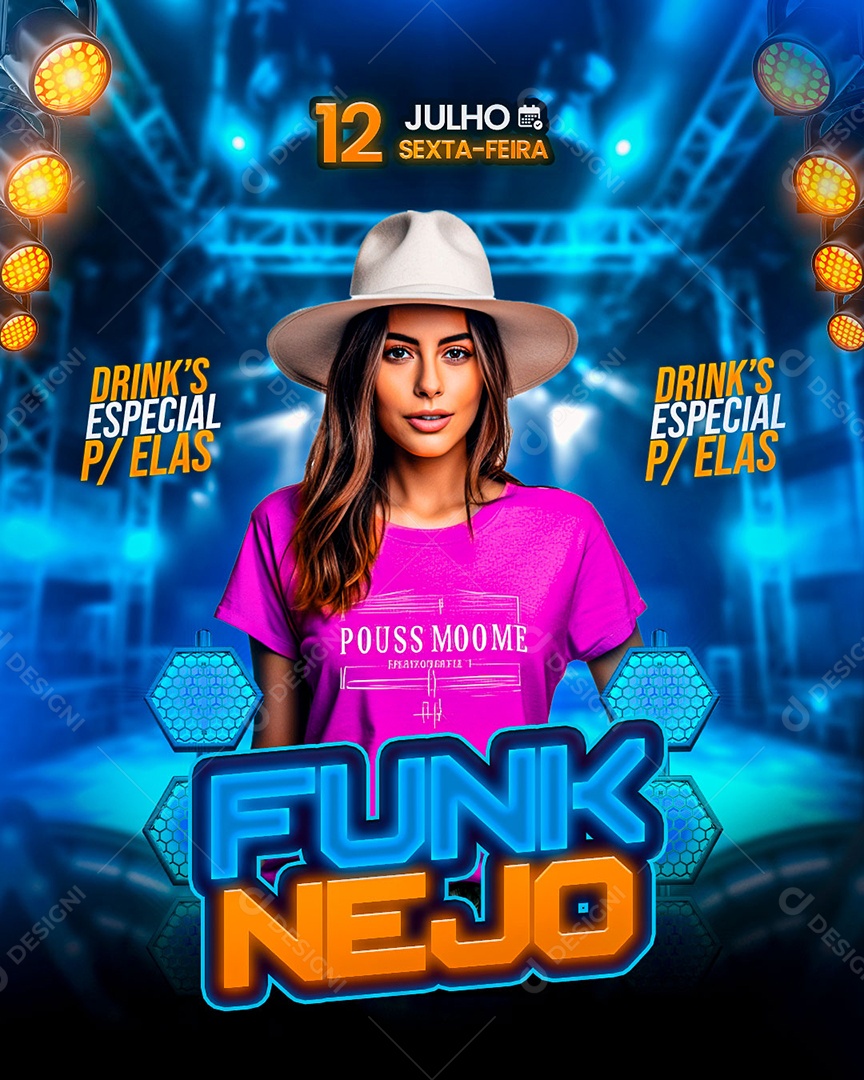 Flyer Funknejo Artista Social Media PSD Editável