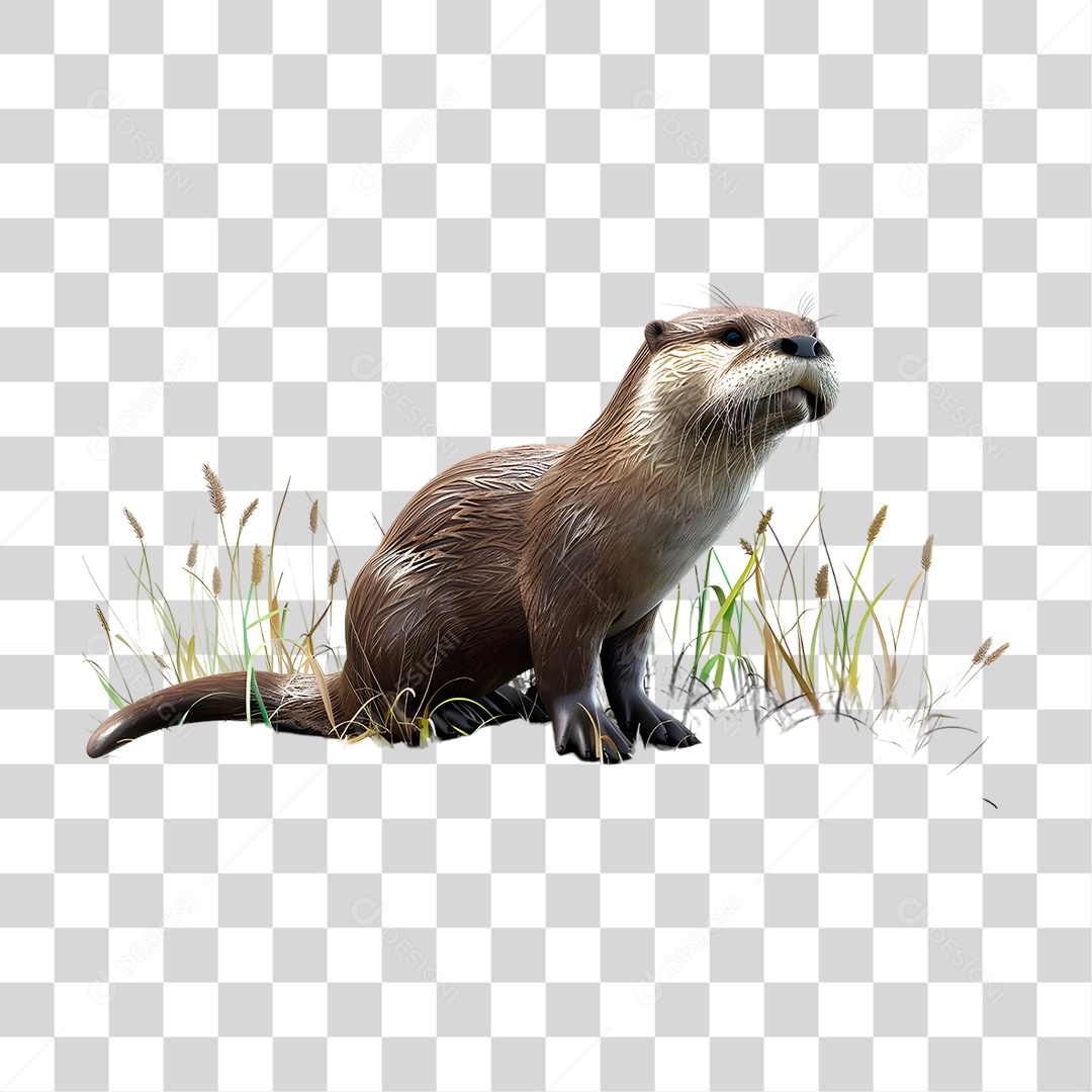 Lontra Aquática PNG Transparente