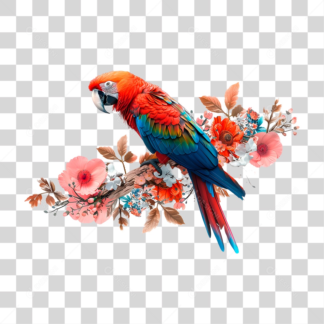 Arara Vermelha PNG Transparente