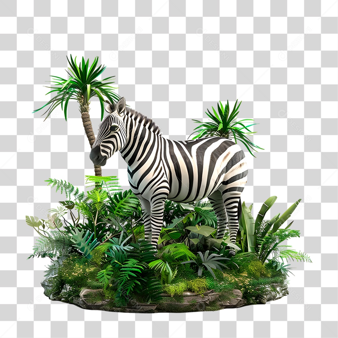Animal Zebra PNG Transparente