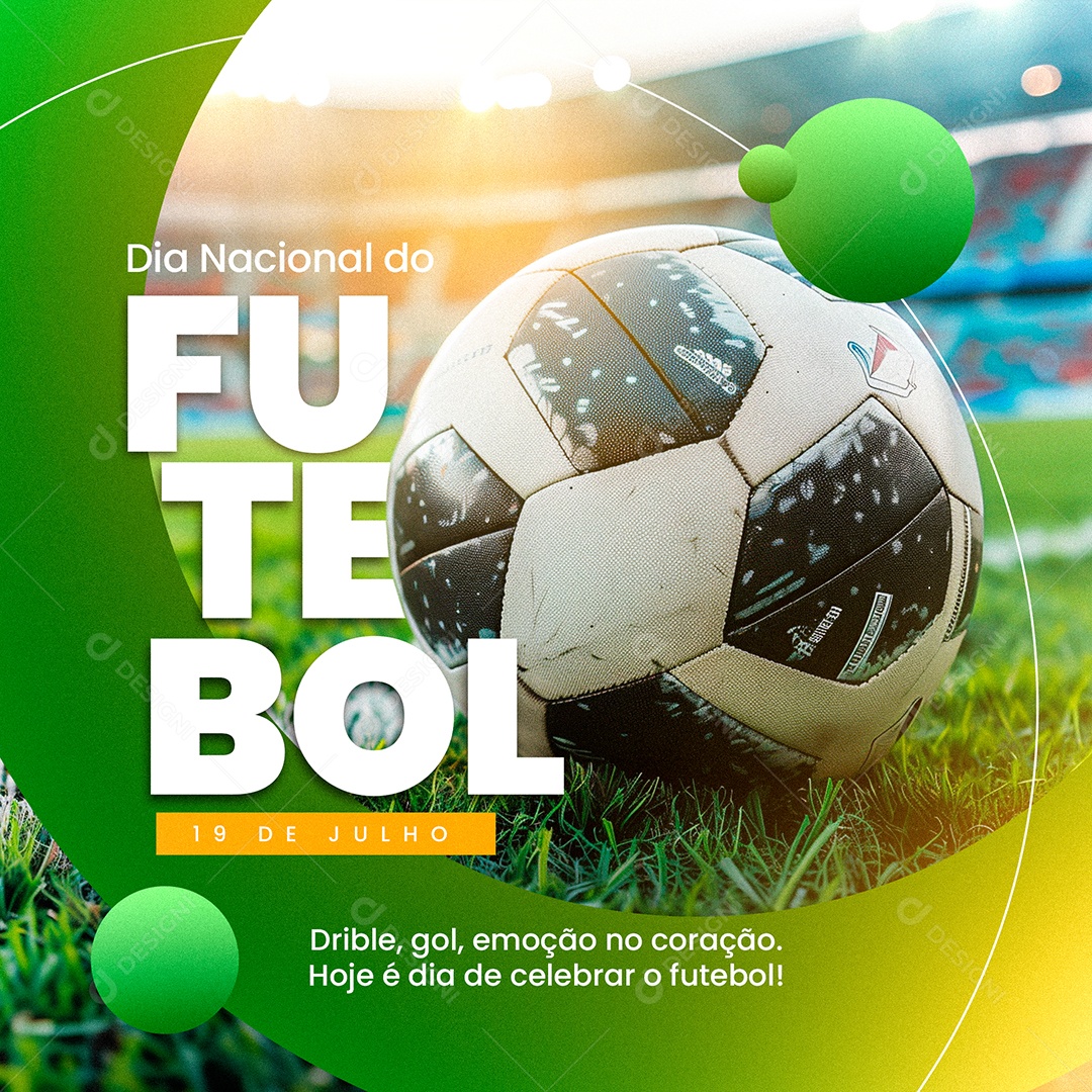 Social Media Dia Nacional do Futebol 19 de Julho PSD Editável