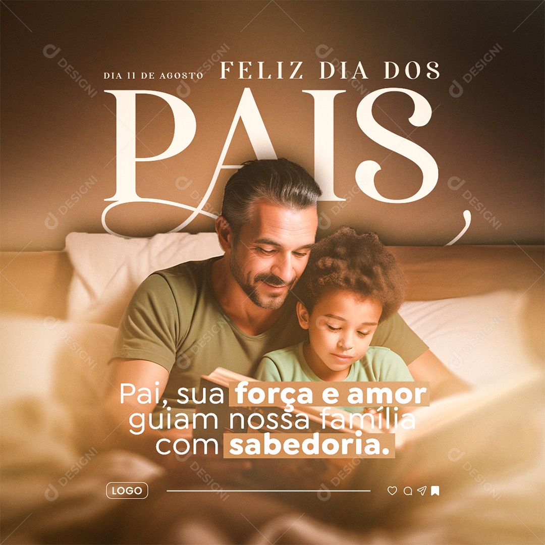 Dia Dos Pais 11 de Agosto Social Media PSD Editável