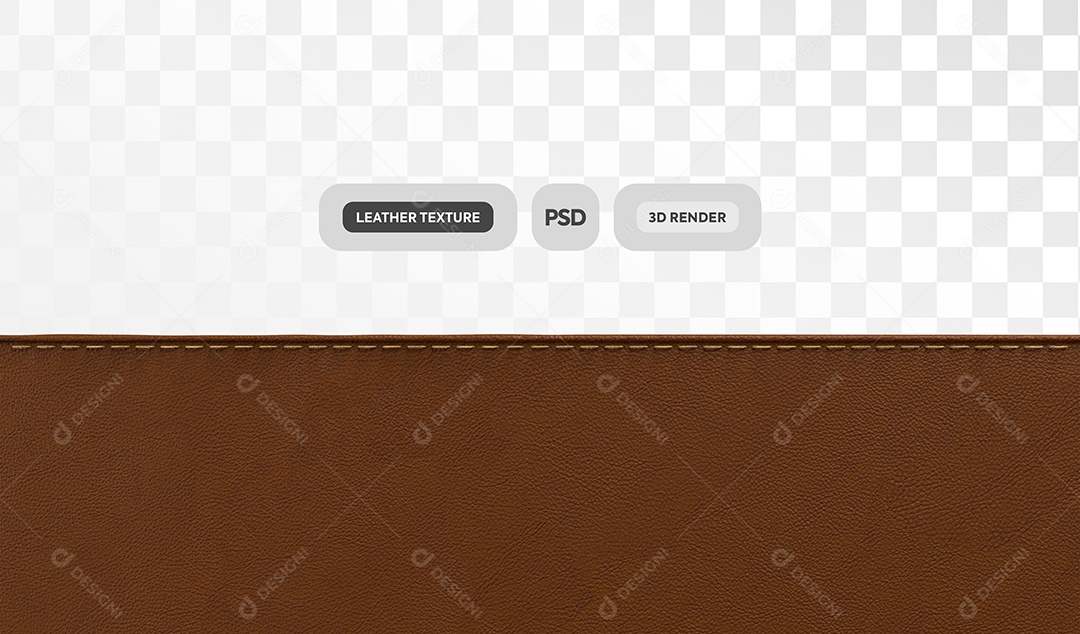 Couro Marrom Objeto 3D de São João PSD