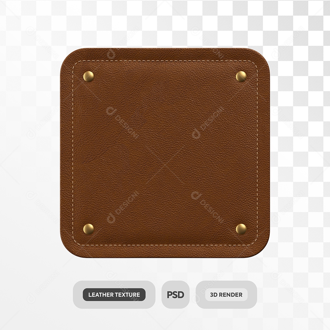 Couro Marrom Objeto 3D de São João PSD