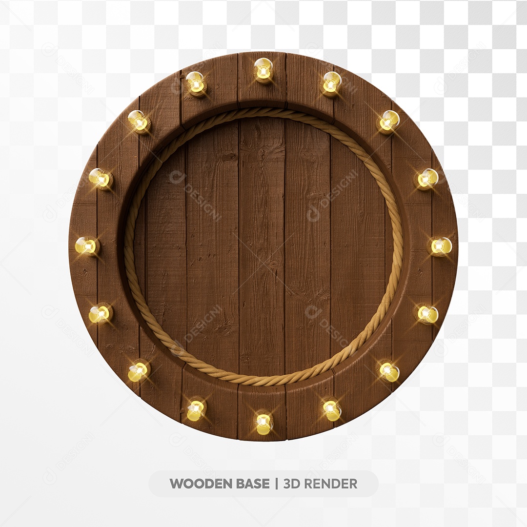 Placa de Madeira com Luzes Elemento de São João PSD