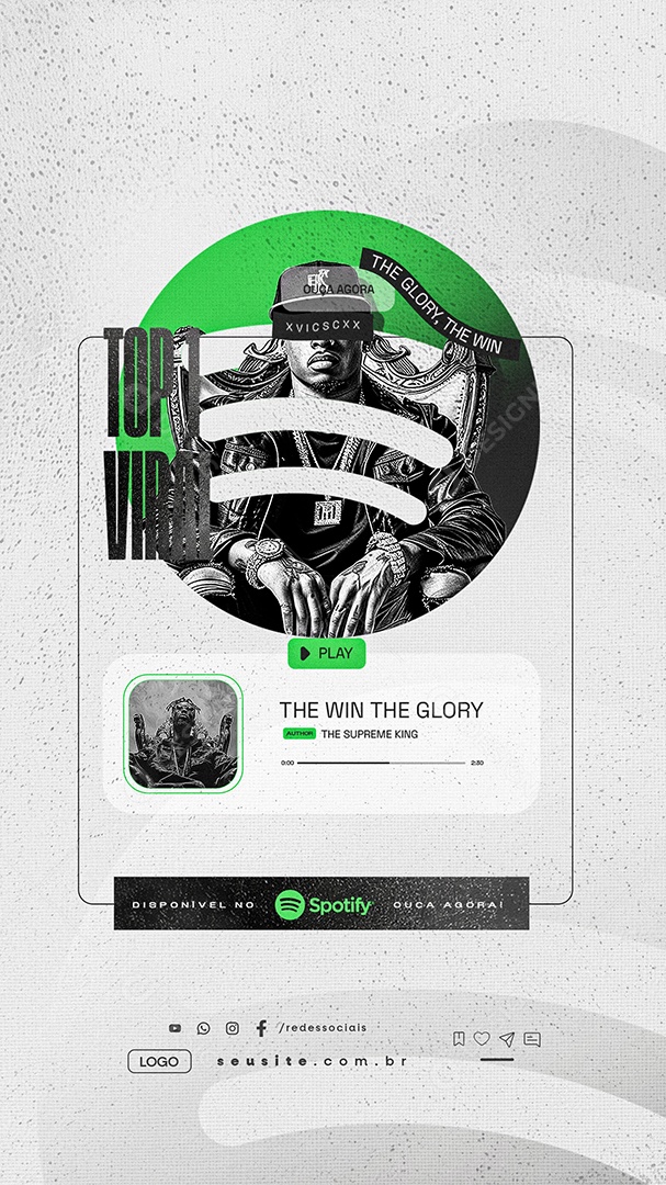 Story Flyer Top 1 Vira Artista Gospel Social Media PSD Editável